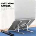 Giá đỡ laptop N3 BẠC - Nhôm gấp gọn, 7 cấp độ điều chỉnh, cho máy 11-15inch - Ảnh 4
