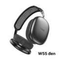 Tai Nghe Bluetooth Hoco W55 Màu Đen – Pin 90H, Bluetooth 5.4, Thiết Kế Trùm Tai