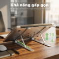 Giá đỡ laptop Z5 full đệm ĐEN – Nhôm dày, 10 cấp độ nâng hạ phù hợp cho laptop 11-17 inch - Ảnh 3