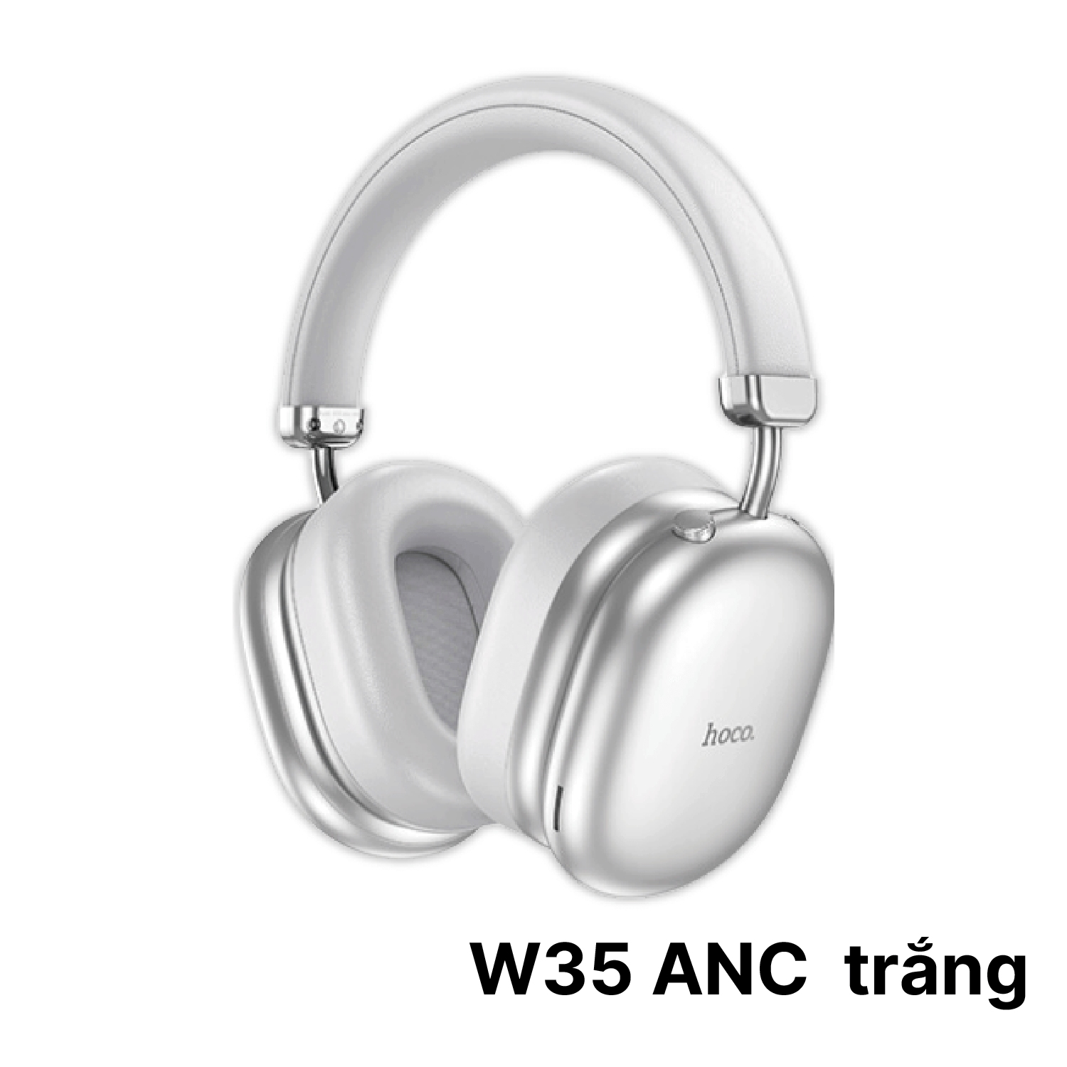 W35 ANC Trắng Tai Nghe Bluetooth Hoco W35 ANC Màu Trắng – Chống Ồn Chủ Động, Bluetooth 5.3, Pin 90H - Ảnh 1