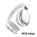 Tai Nghe Bluetooth Hoco W35 Màu Trắng – Pin 40H, Bluetooth 5.3, Âm Thanh Hi-Fi