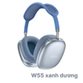 Tai Nghe Bluetooth Hoco W55 Màu Xanh Dương – Pin 90H, Bluetooth 5.4, Thiết Kế Trùm Tai