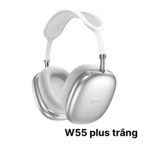 Tai Nghe Bluetooth Hoco W55 PLUS Màu Trắng – Pin 90H, Bluetooth 5.4, Thiết Kế Trùm Tai, Chống ồn chủ động