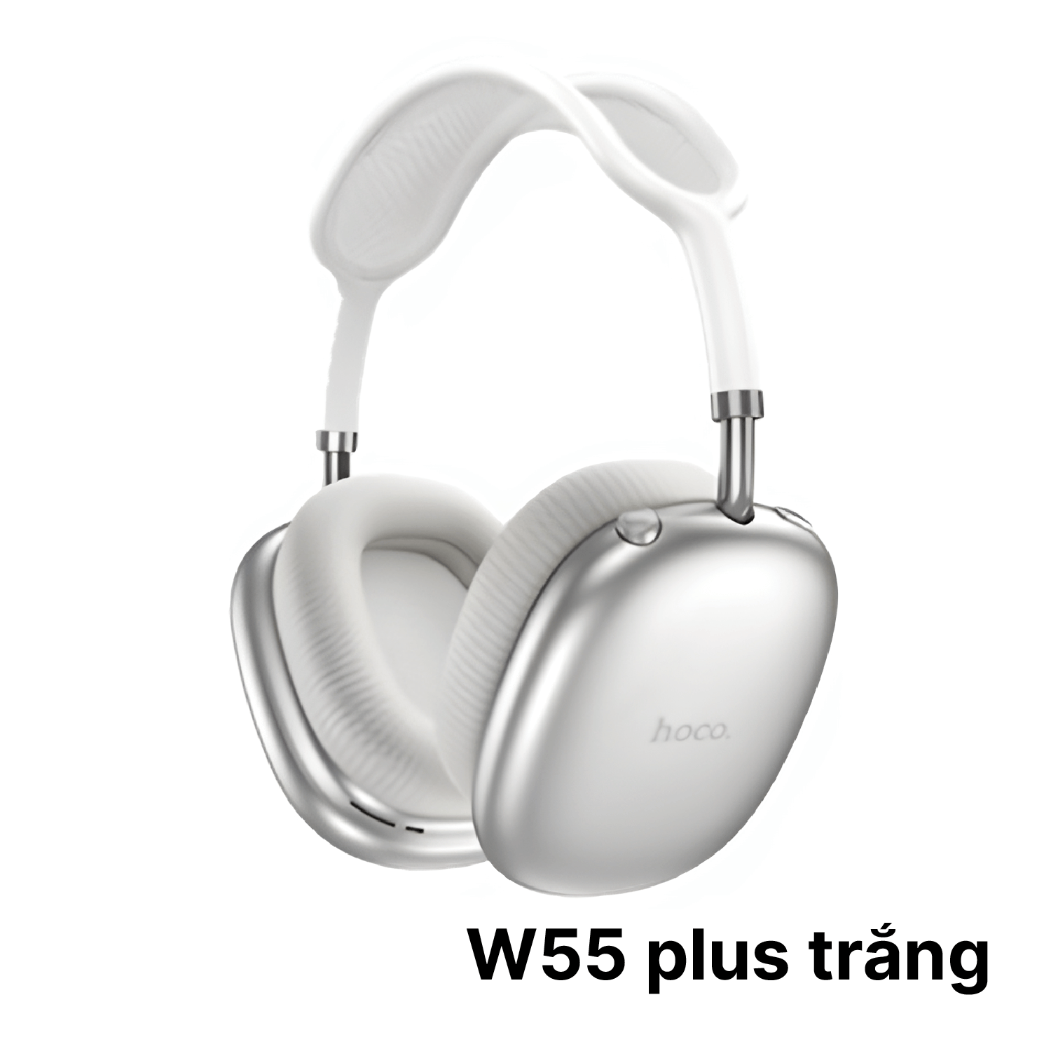 W55 PLUS TRẮNG Tai Nghe Bluetooth Hoco W55 PLUS Màu Trắng – Pin 90H, Bluetooth 5.4, Thiết Kế Trùm Tai, Chống ồn chủ động - Ảnh 1