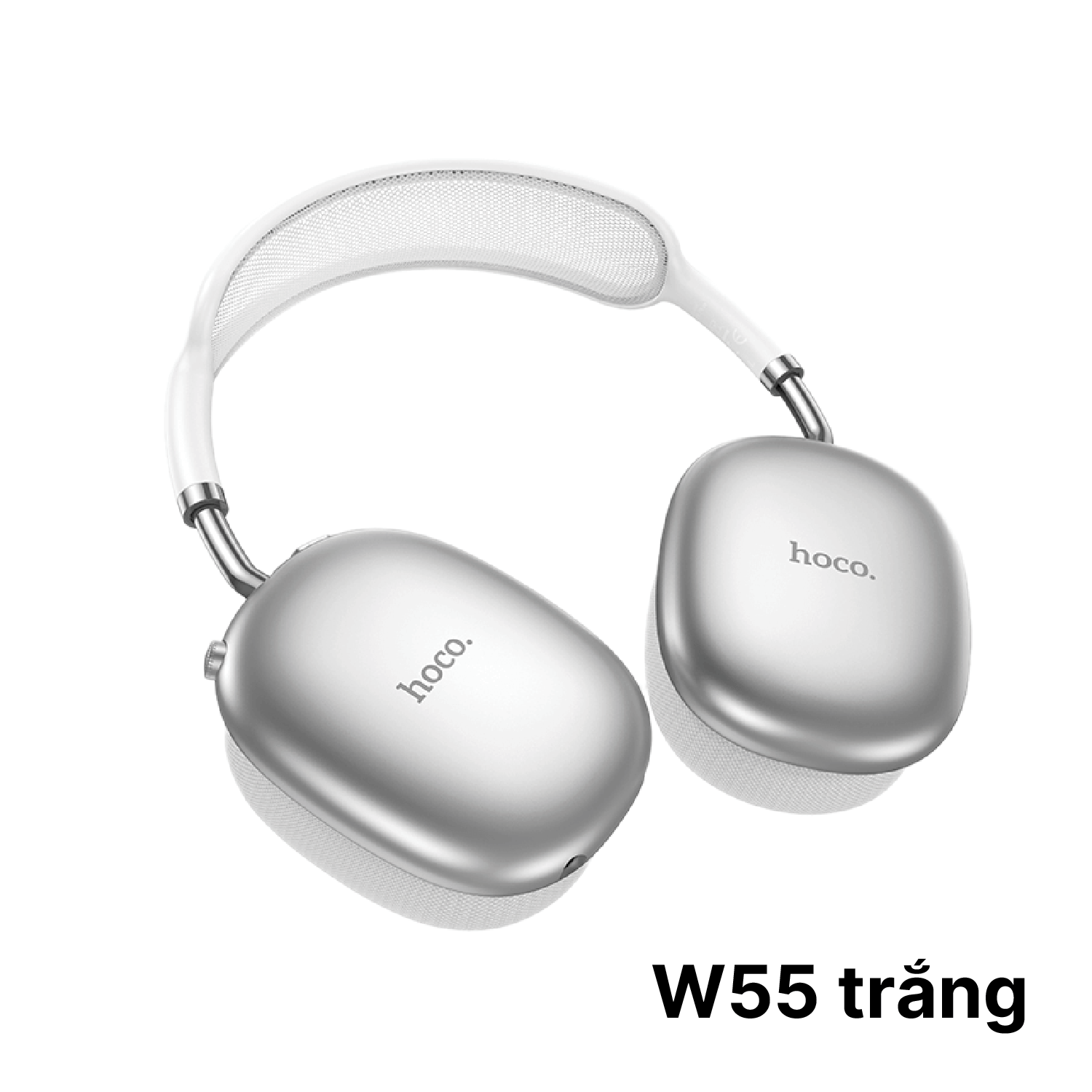 W55 TRắng Tai Nghe Bluetooth Hoco W55 Màu Trắng – Pin 90H, Bluetooth 5.4, Thiết Kế Trùm Tai - Ảnh 1