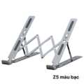 Giá đỡ laptop Z5 BẠC - Nhôm gấp gọn, 10 cấp độ điều chỉnh, cho máy tính 11-17inch