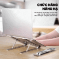 Giá đỡ laptop N314 ĐEN - Nhôm gấp gọn, 7 cấp độ điều chỉnh, cho máy 11-14 inch - Ảnh 3
