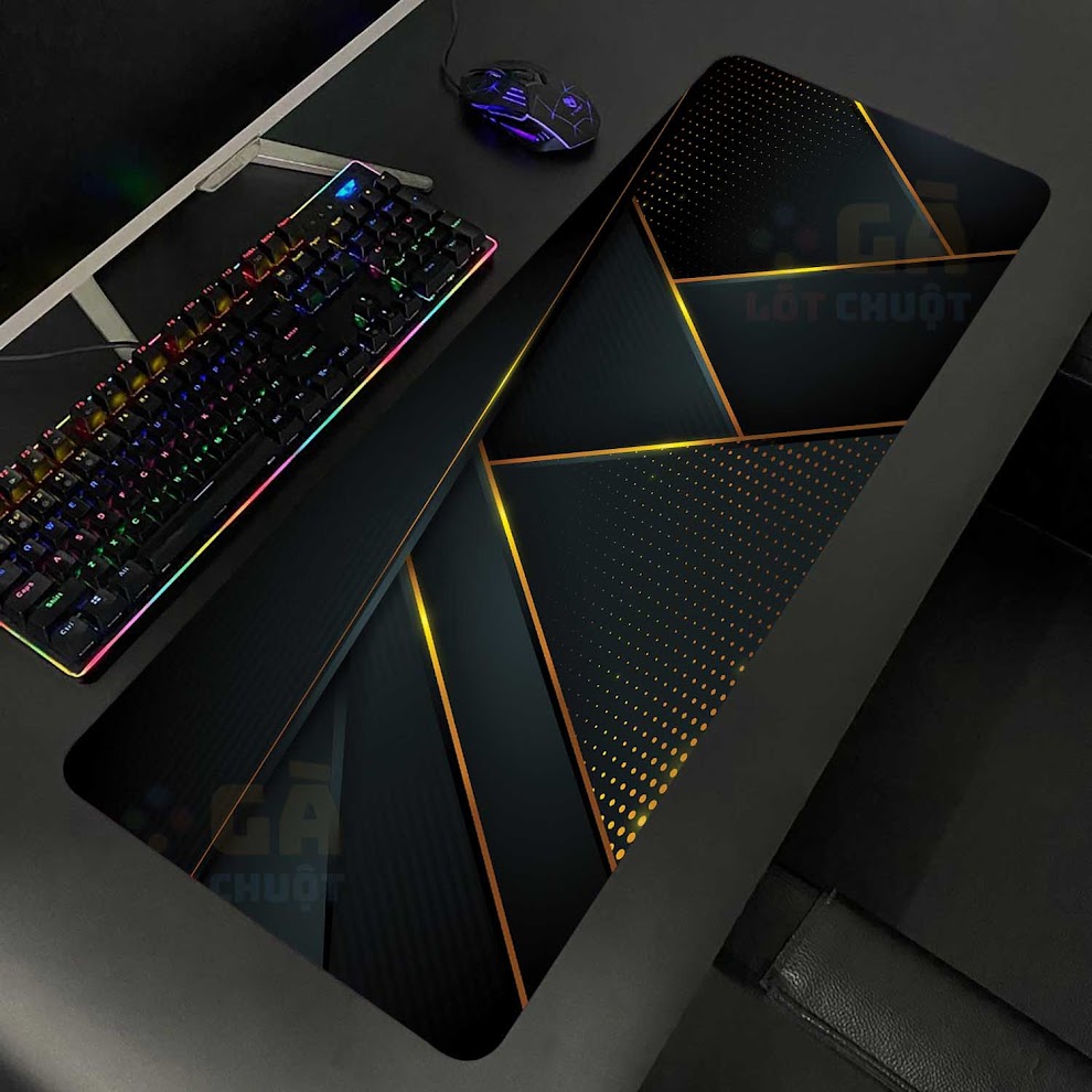 xr:d:DAFS1VN_bH4:6,j:41992016235,t:22112405 Lót chuột cỡ lớn 80x30 Đường chỉ vàng - Ảnh 1