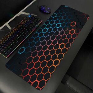 Lót chuột cỡ lớn 80×30 Lưới 304 Neon Xanh Dương, Cam