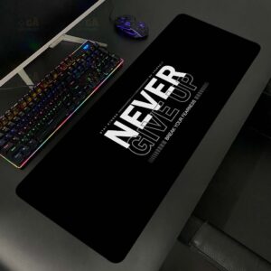 Lót chuột cỡ lớn 80×30 Never Give Up Ver 3 TRẮNG Dày 3mm