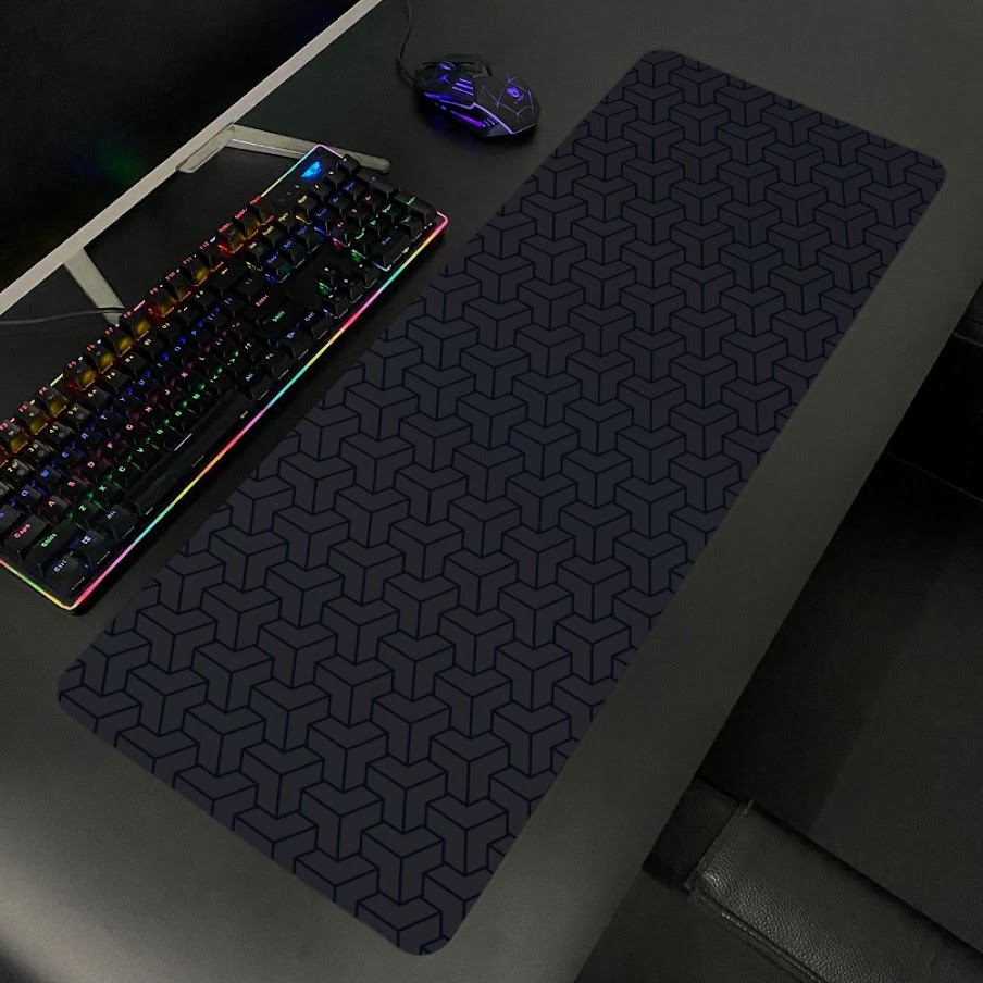 xr:d:DAFZmWZ3FaM:5,j:3107718604,t:23020409 Lót chuột cỡ lớn 80x30 Hoa văn chìm màu đen - Ảnh 1