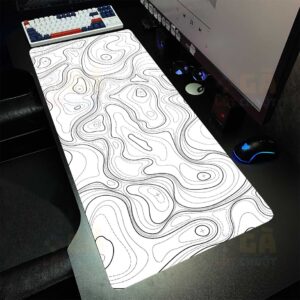 Lót chuột cỡ lớn 90×40 Trắng Chỉ Đen