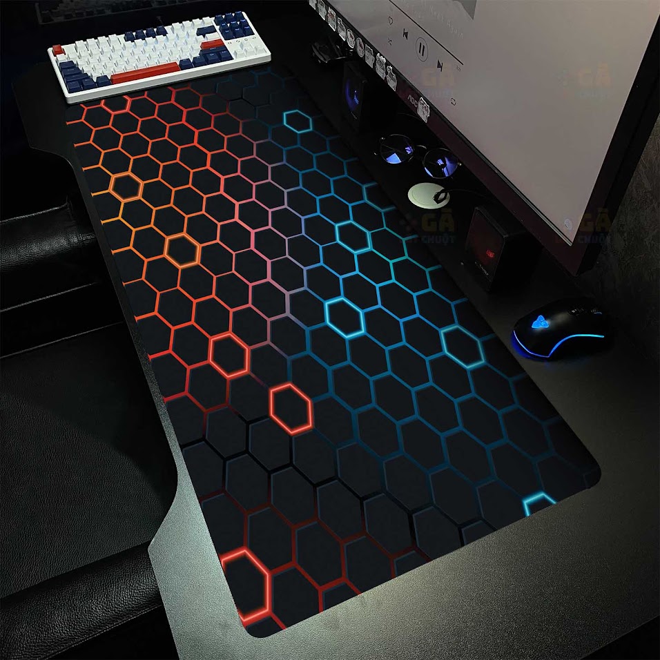 Lót chuột cỡ lớn 9040 (113) Lót chuột cỡ lớn 90x40 Lưới 304 Neon Xanh Dương, Cam - Ảnh 1