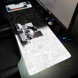 Lót chuột cỡ lớn 90×40 Siêu Xe P Trắng Đen Dày 3mm