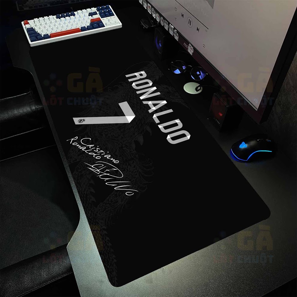 Lót chuột cỡ lớn 9040 (78) Lót chuột cỡ lớn 90x40 Chữ ký RONALDO - Ảnh 1