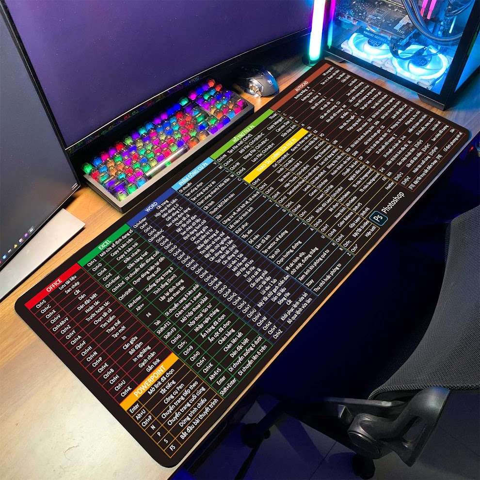 Lót chuột cỡ lớn 90x40 (46) Lót chuột cỡ lớn 90x40 Phím tắt - Ảnh 1