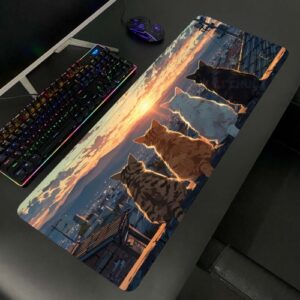 Lót chuột cỡ lớn 80×30 4 con mèo ngắm cảnh