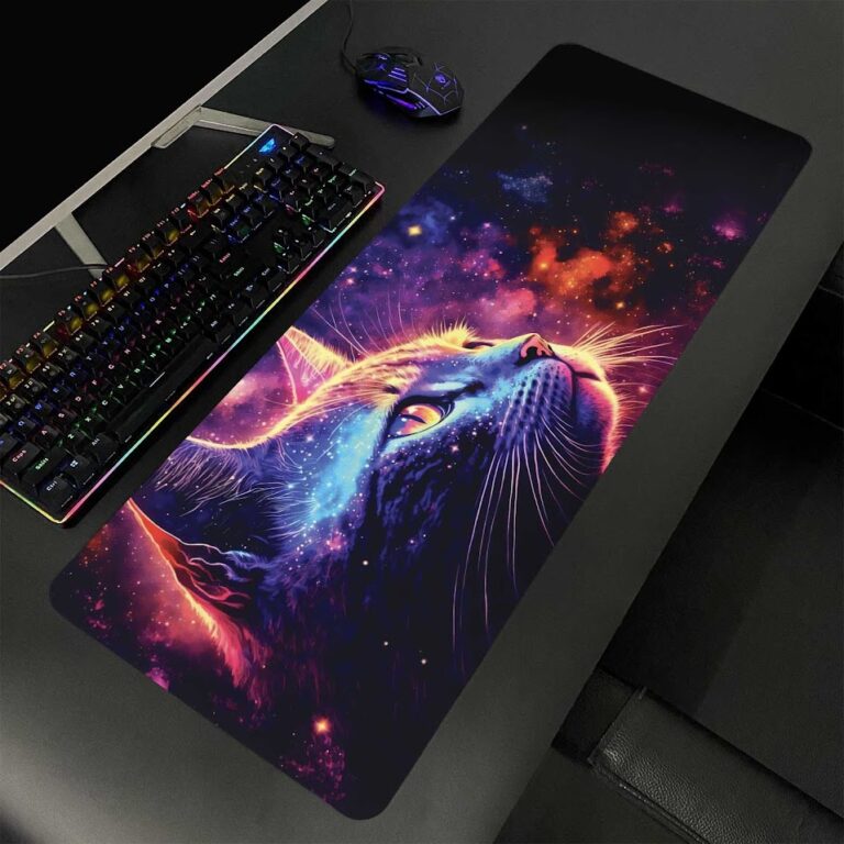 setup bàn với lót chuột 80x30 cute