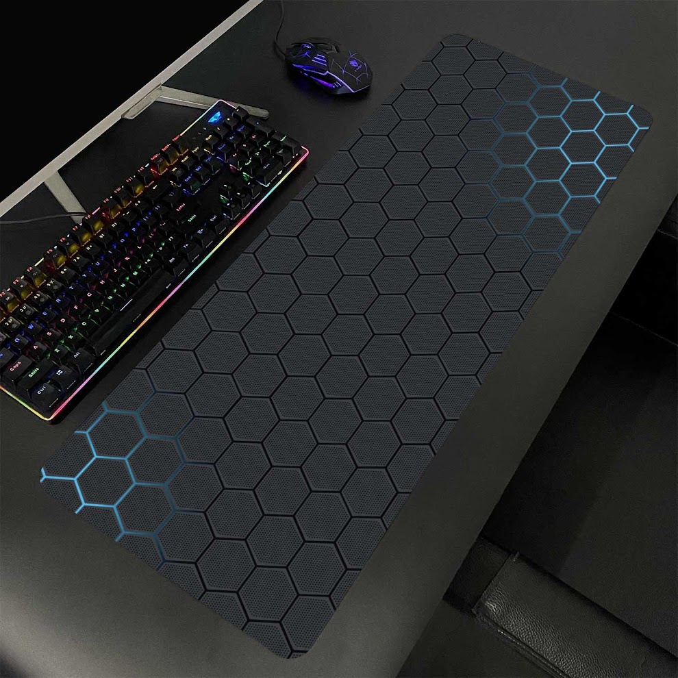Lót chuột cỡ lớn (157) Lót chuột cỡ lớn 80x30 Deskmat hình TỔ ÔNG có màu xanh 2 đầu - Ảnh 1