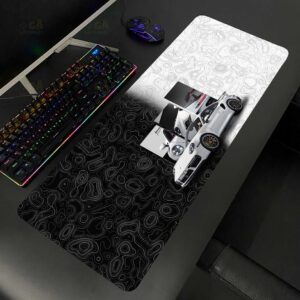 Lót chuột cỡ lớn 80×30 Siêu Xe P trắng đen