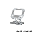 Giá đỡ xoay tablet L08 BẠC – Kim loại, xoay 360° phù hợp cho tablet dưới 11 inch