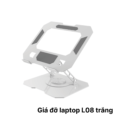 Giá đỡ xoay laptop L08 BẠC – Kim loại, xoay 360° phù hợp cho laptop 11-17 inch