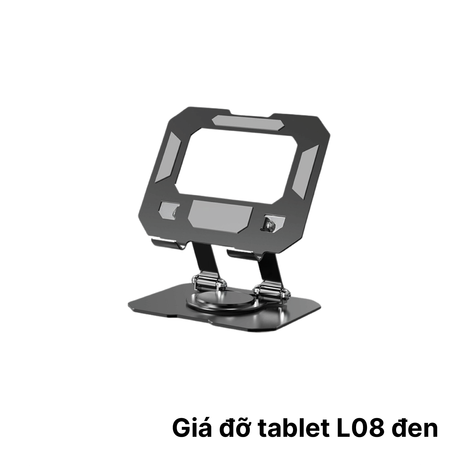 L08 Giá đỡ xoay tablet L08 ĐEN – Kim loại, xoay 360° phù hợp cho tablet dưới 11 inch - Ảnh 1