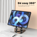 Giá đỡ xoay tablet L08 ĐEN – Kim loại, xoay 360° phù hợp cho tablet dưới 11 inch - Ảnh 3