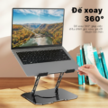 Giá đỡ xoay laptop L08 BẠC – Kim loại, xoay 360° phù hợp cho laptop 11-17 inch - Ảnh 3