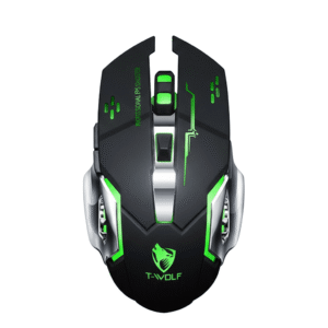 Chuột Gaming Không Dây T Wolf Q13 Pure – Thiết kế gaming, Kết nối 2.4Ghz, LED RGB, Silent Switch