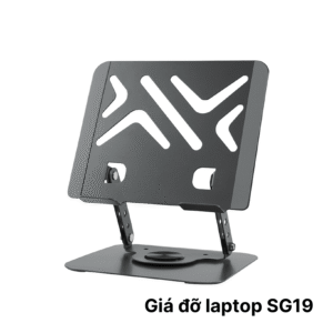 Giá đỡ xoay laptop SG19 Xám – Kim loại, xoay 360° phù hợp cho laptop 11-17 inch