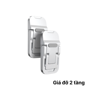 Giá đỡ laptop 2 Tầng – Nhôm, 2 cấp độ điều chỉnh, cho máy tính 11-18inch