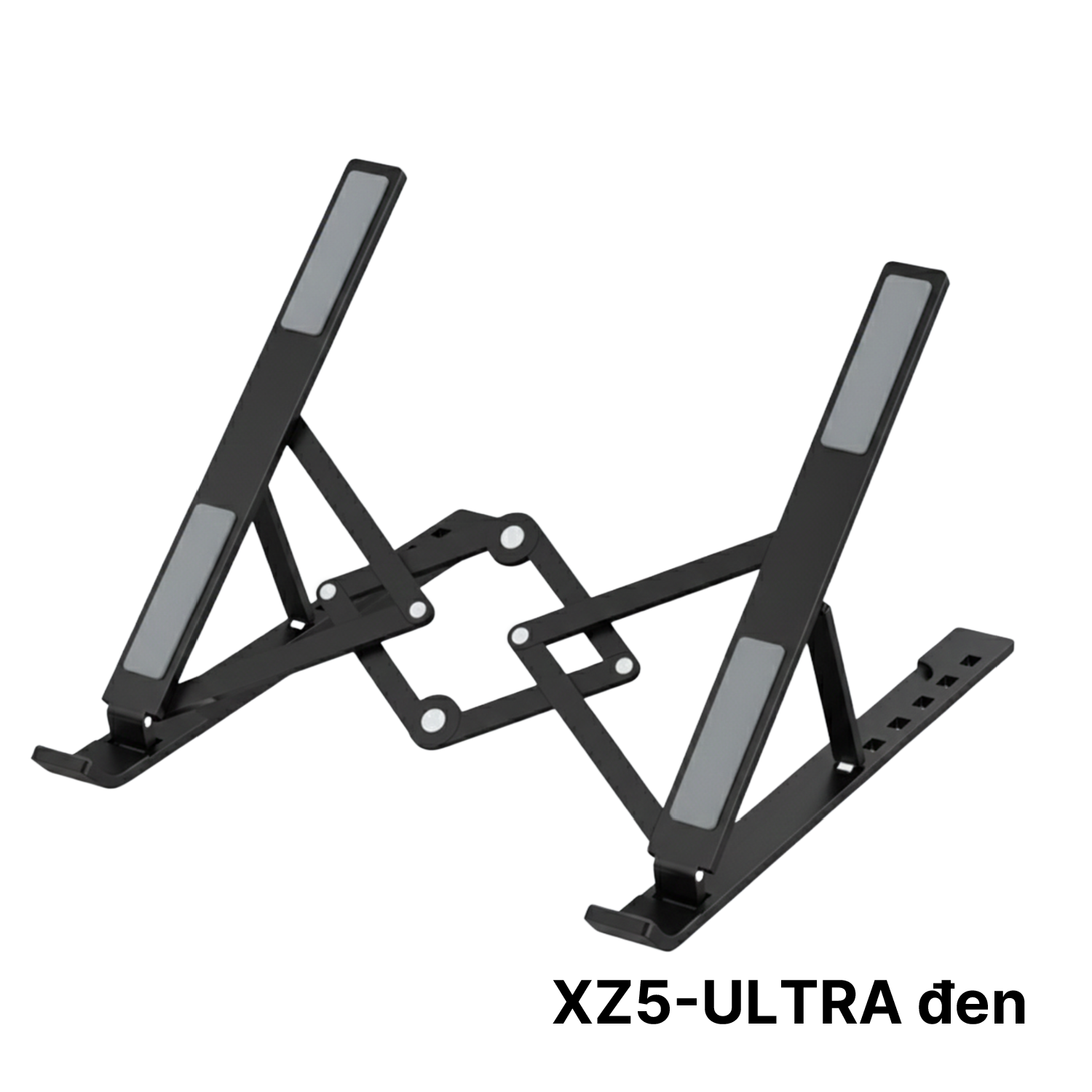 Xz5 đen Giá đỡ laptop XZ5 ULTRA BẠC - Nhôm gấp gọn, 10 cấp độ điều chỉnh, cho máy tính 11-17inch (Sao chép) - Ảnh 1