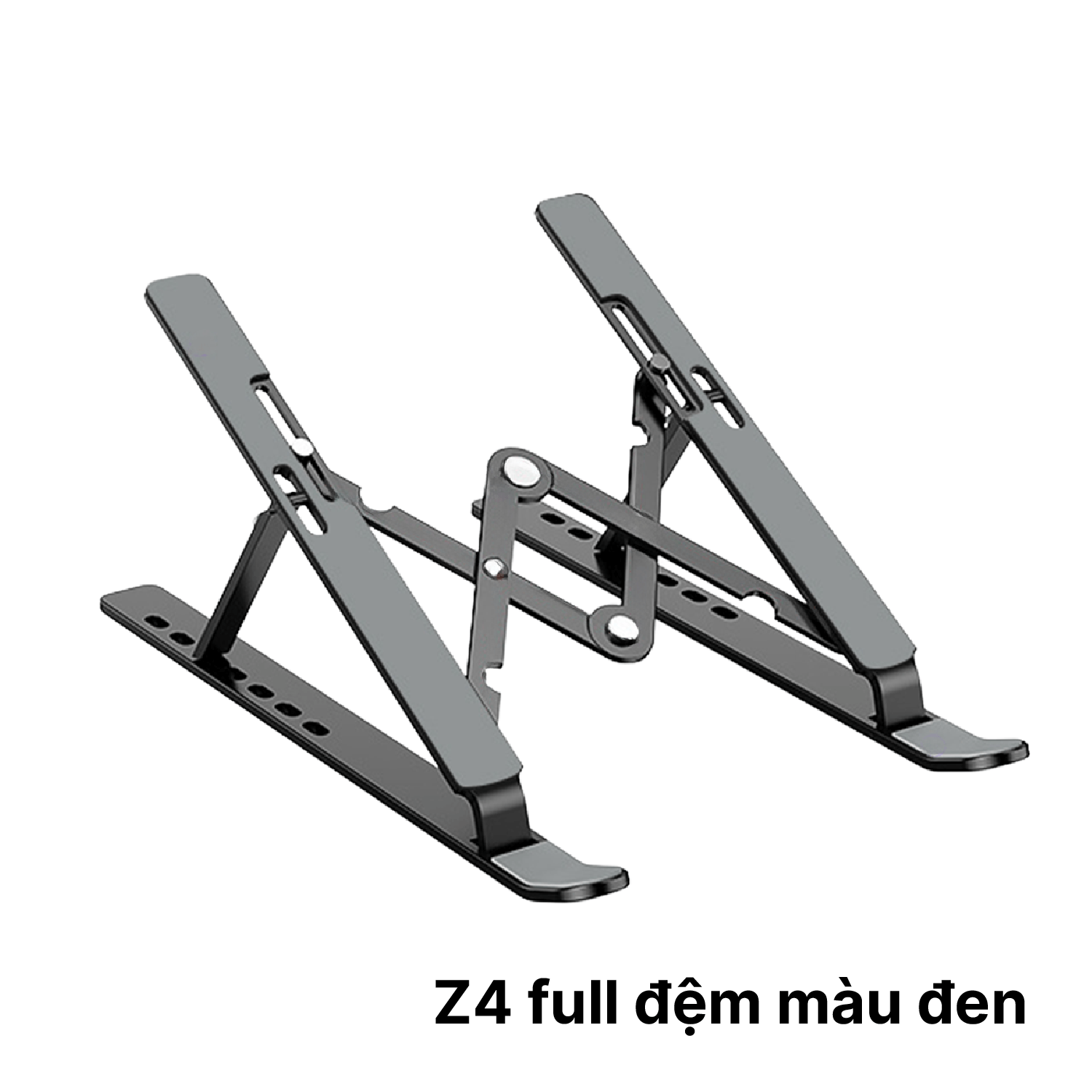 Z4 Full đen Giá đỡ laptop Z4 Full đệm ĐEN - Nhôm gấp gọn, 10 cấp độ điều chỉnh, cho máy 11-16inch - Ảnh 1