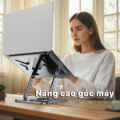 Giá đỡ xoay laptop SG19 Xám – Kim loại, xoay 360° phù hợp cho laptop 11-17 inch - Ảnh 2