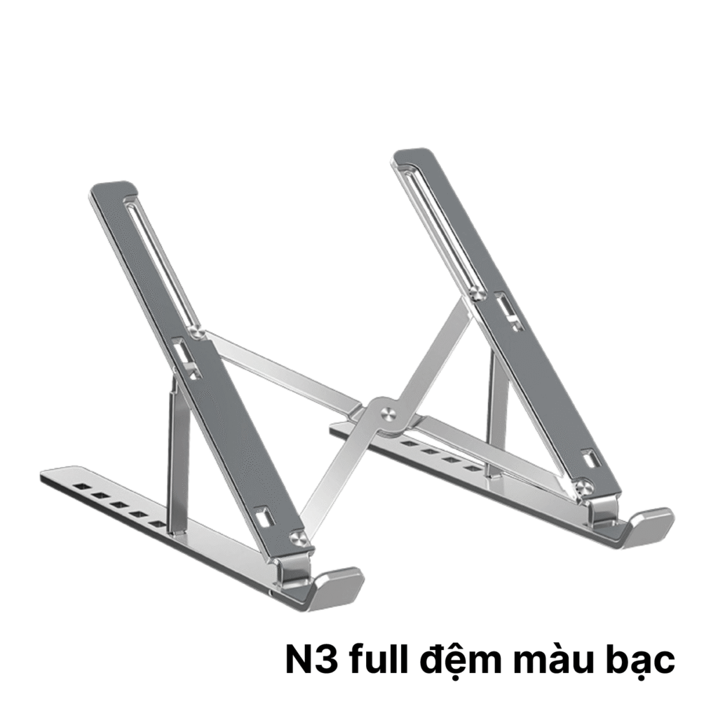 Giá đỡ laptop nhôm gấp gọn phù hợp cho MacBook và laptop 11-15 inch