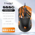 Chuột Gaming Có Dây T Wolf G550 Cam - Thiết kế gaming, Kết nối USB, LED RGB, 6 Phím Chức Năng, 4 Mode DPI - Ảnh 2