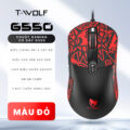 Chuột Gaming Có Dây T Wolf G550 Đỏ - Thiết kế gaming, Kết nối USB, LED RGB, 6 Phím Chức Năng, 4 Mode DPI - Ảnh 2