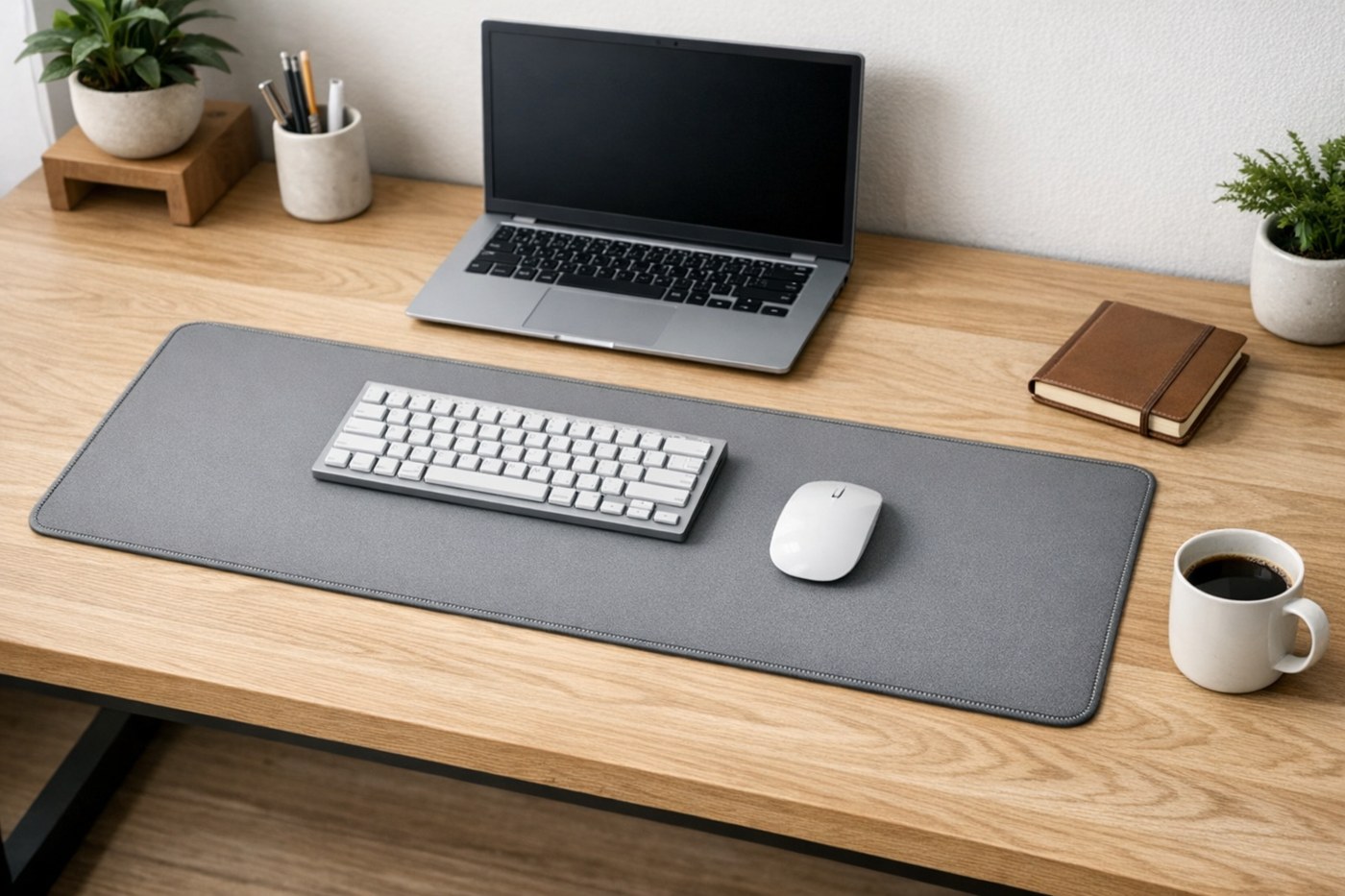 góc bàn làm việc gọn với deskmat 80x30