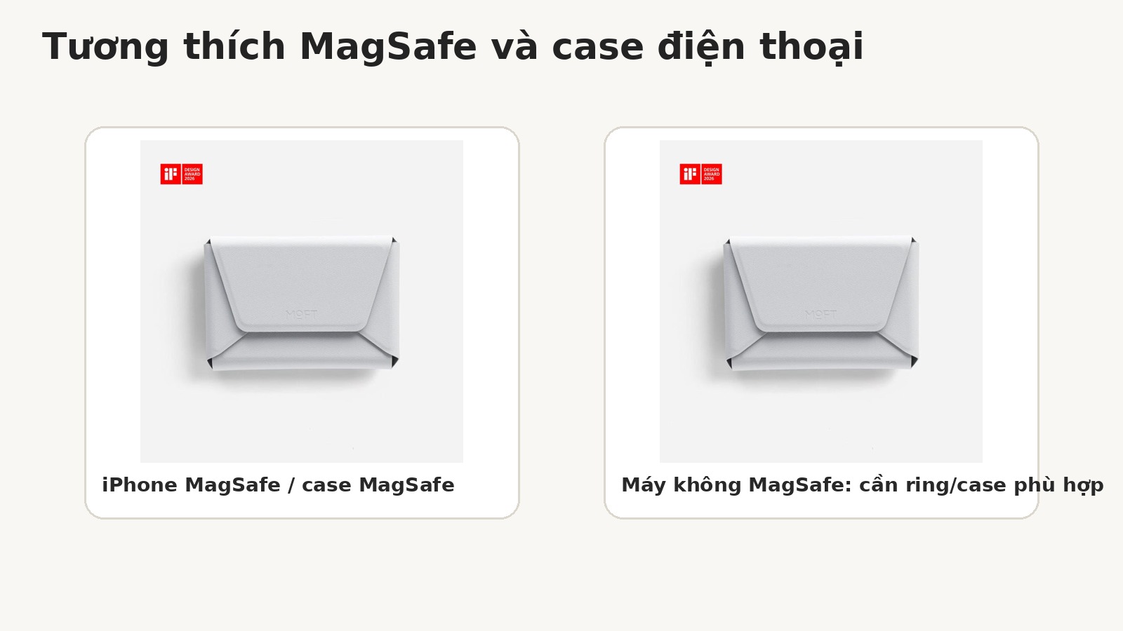 Giá đỡ MOFT MagSafe cho iPhone và điện thoại không MagSafe