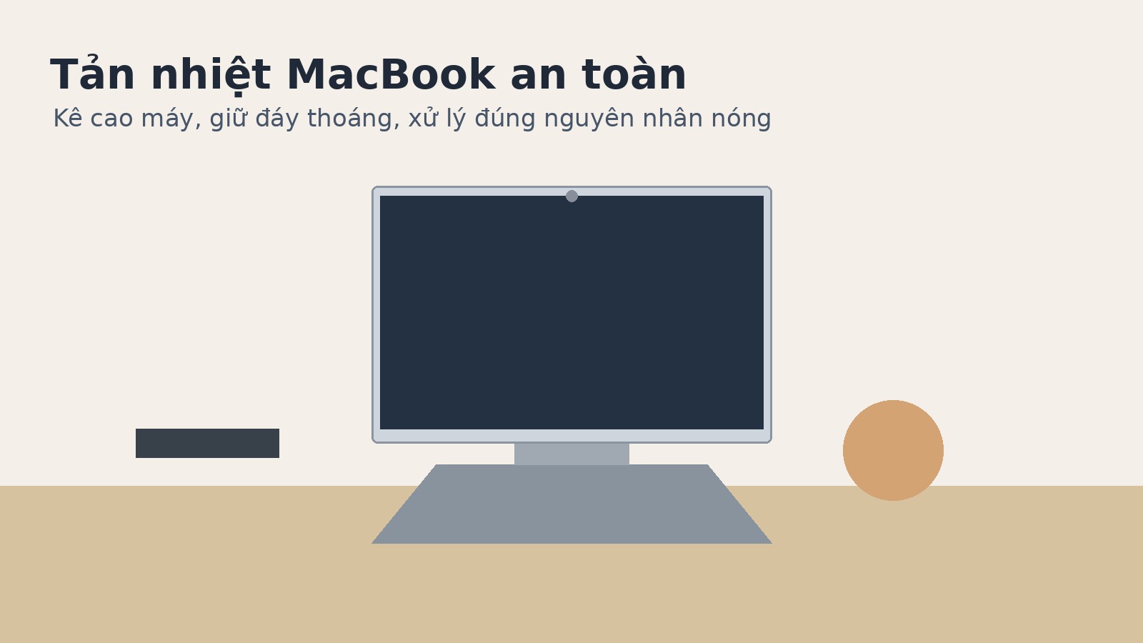 Tản nhiệt laptop với giá kê thoáng - giải pháp thụ động