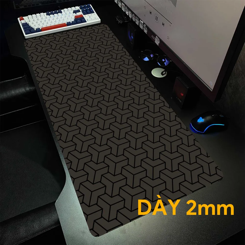lót chuột 90x40 chống trượt trong setup bàn làm việc gọn