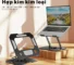 giá đỡ laptop nhôm trên bàn làm việc